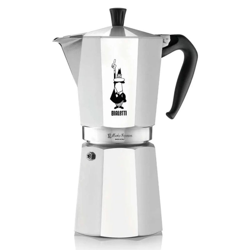 Bialetti Moka Express Stovetop Espresso Maker 12 Cups - Silver
