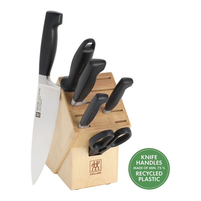 Henckels Zwilling Four Star Eco - 7 Pc. Knife Block Set, Natural