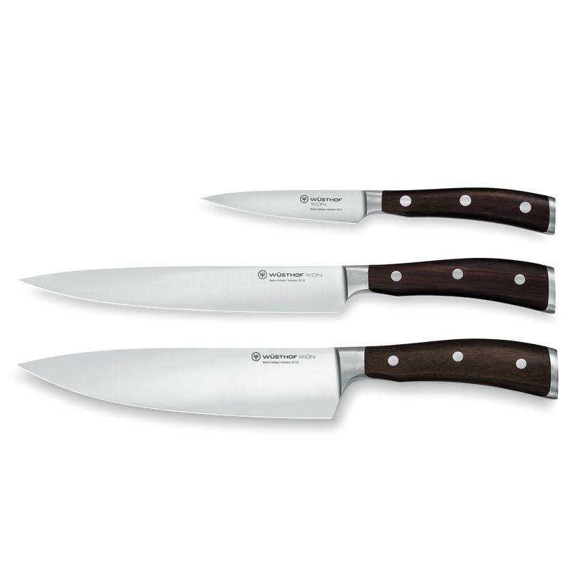 Wusthof Ikon Blackwood - 3 Pc. Knife Set