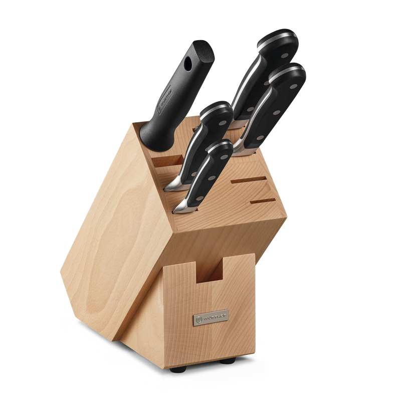 Wusthof Classic - 6 Pc. Knife Block Set, Beech Wood