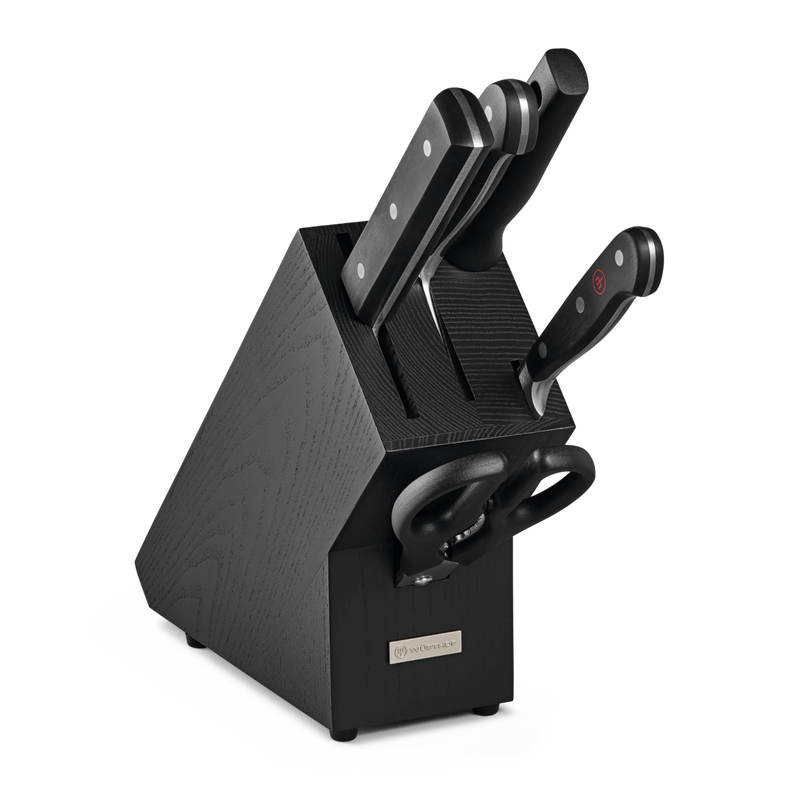Wusthof Classic - 6 Pc. Knife Block Set, Black Ash Wood
