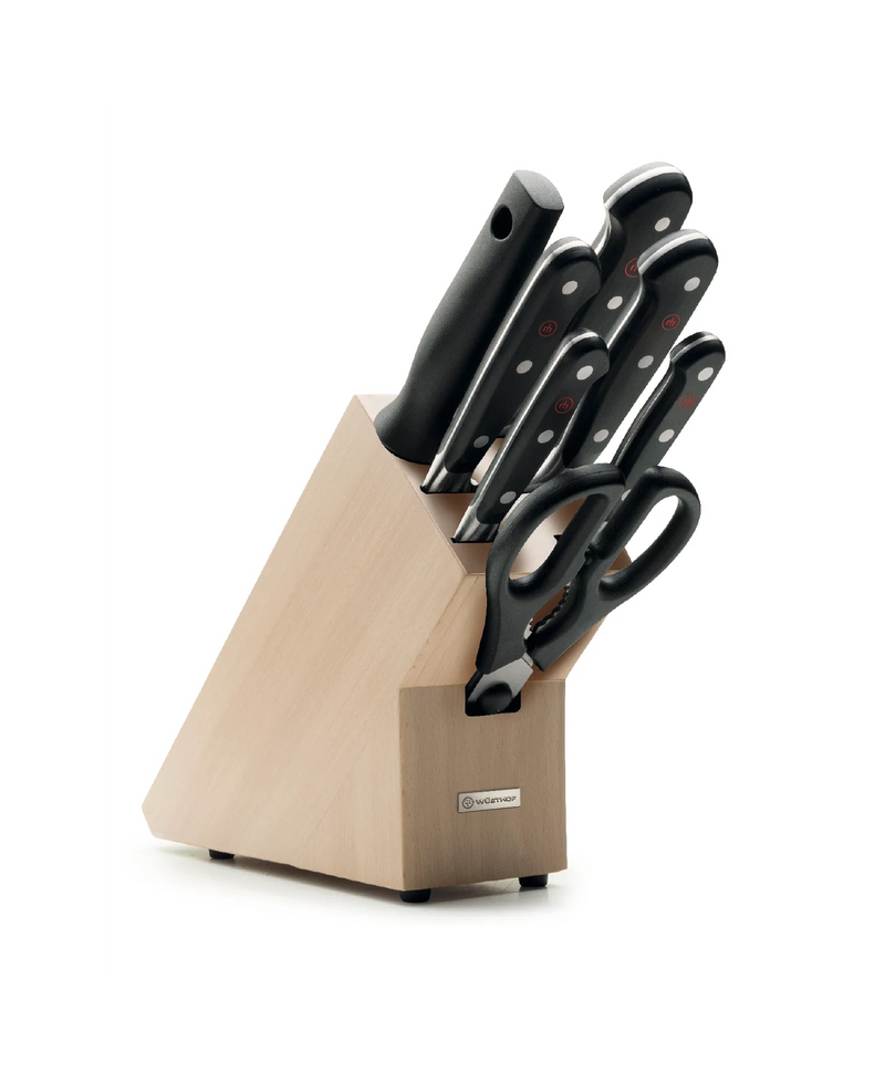 Wusthof Classic - 8 Pc. Knife Block Set, Beech Wood