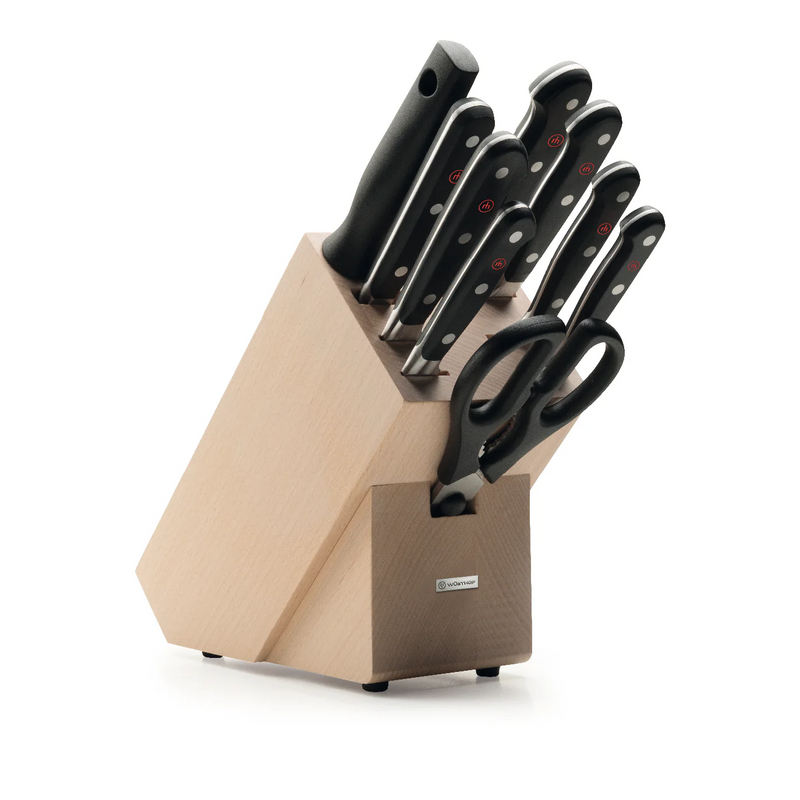Wusthof Classic - 10 Pc. Knife Block Set, Beech Wood