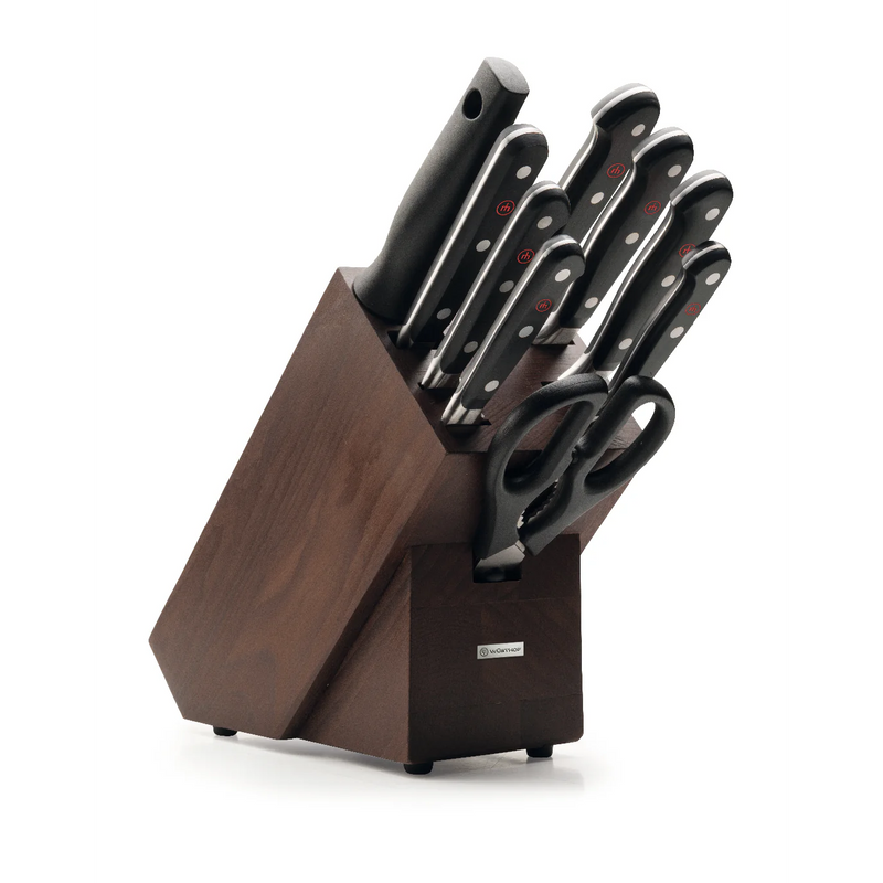 Wusthof Classic - 10 Pc. Knife Block Set - Choco Ash Wood