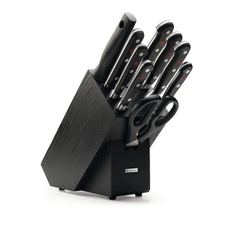 Wusthof Classic - 10 Pc. Knife Block Set, Black Ash Wood