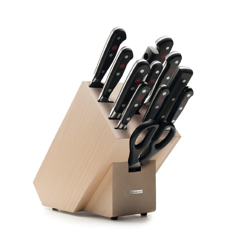 Wusthof Classic - 13 Pc. Knife Block Set, Beech Wood