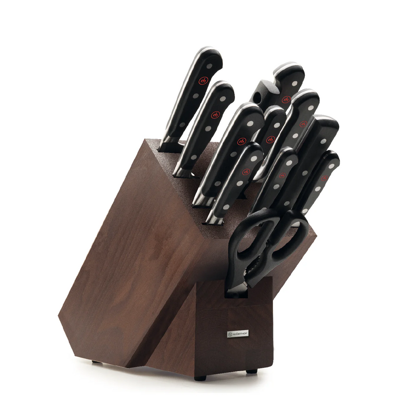 Wusthof Classic - 13 Pc. Knife Block Set - Choco Ash Wood
