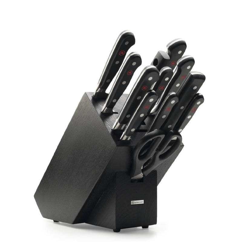 Wusthof Classic - 13 Pc. Knife Block Set, Black Ash Wood