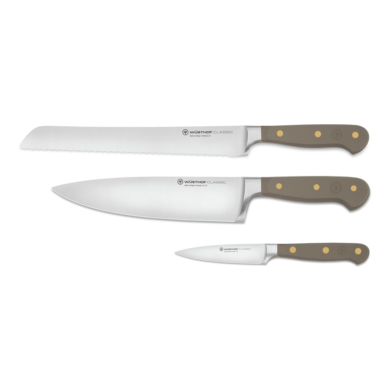 Wusthof Classic Velvet Oyster - 3 Pc. Essential Knife Set