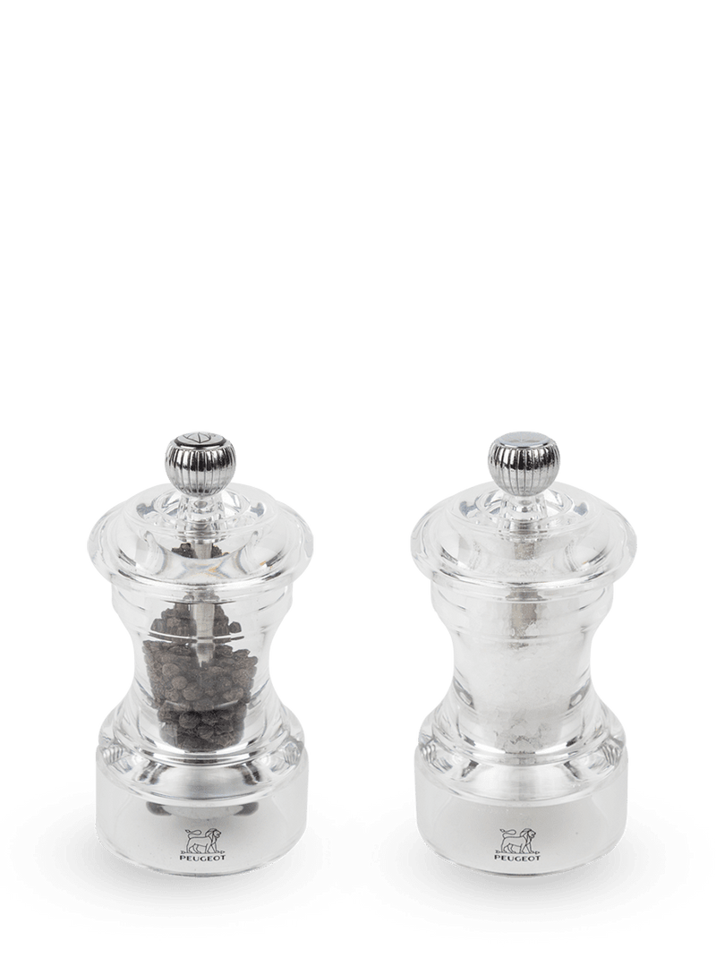 Peugeot Bistro Acrylic Pepper & Salt Mill Set - 10cm/4"