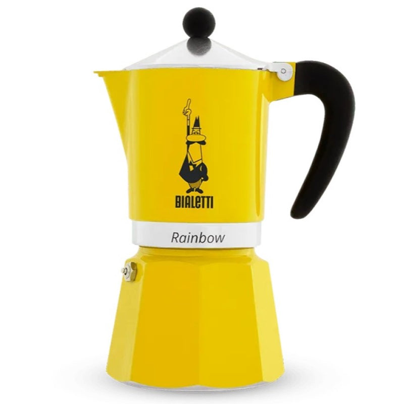 Bialetti Moka Express Rainbow Stovetop Espresso Maker 3 Cups - Yellow