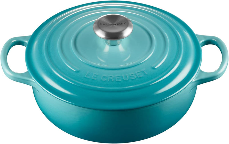 Le Creuset 3 1/2 Qt. Signature Sauteuse w/Stainless Steel Knob - Caribbean
