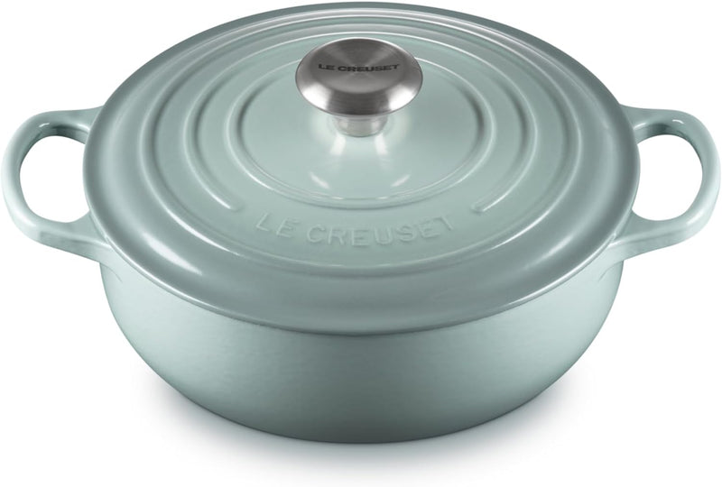 Le Creuset 3 1/2 Qt. Signature Sauteuse w/Stainless Steel Knob - Sea Salt