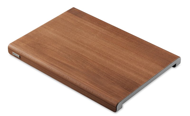 Wusthof - 19.5" x 13.75" x 1" Large Cutting Board - Heat Treated Beech & Stainless Steel
