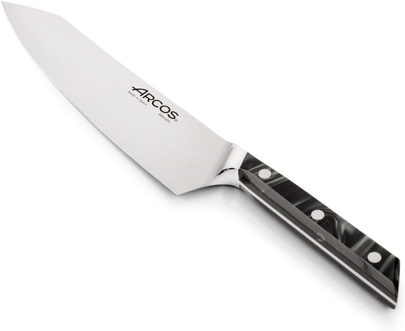 Arcos Eclipse Series - 8" Chef's Knife, Black Acrylic Handle