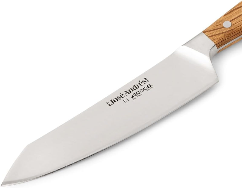 Arcos José Andrés Series - 7" Rocking Santoku Knife, Holm Oak Handle
