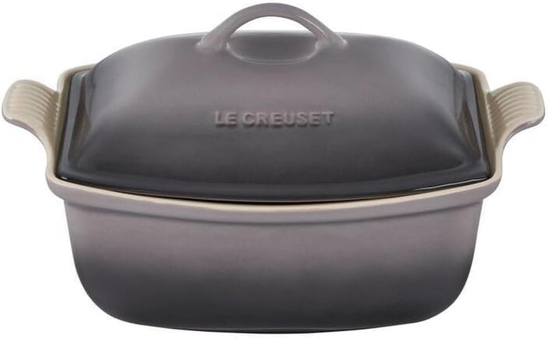 Le Creuset 4 1/2 Qt. Heritage Deep Covered Rectangular Baker - Oyster