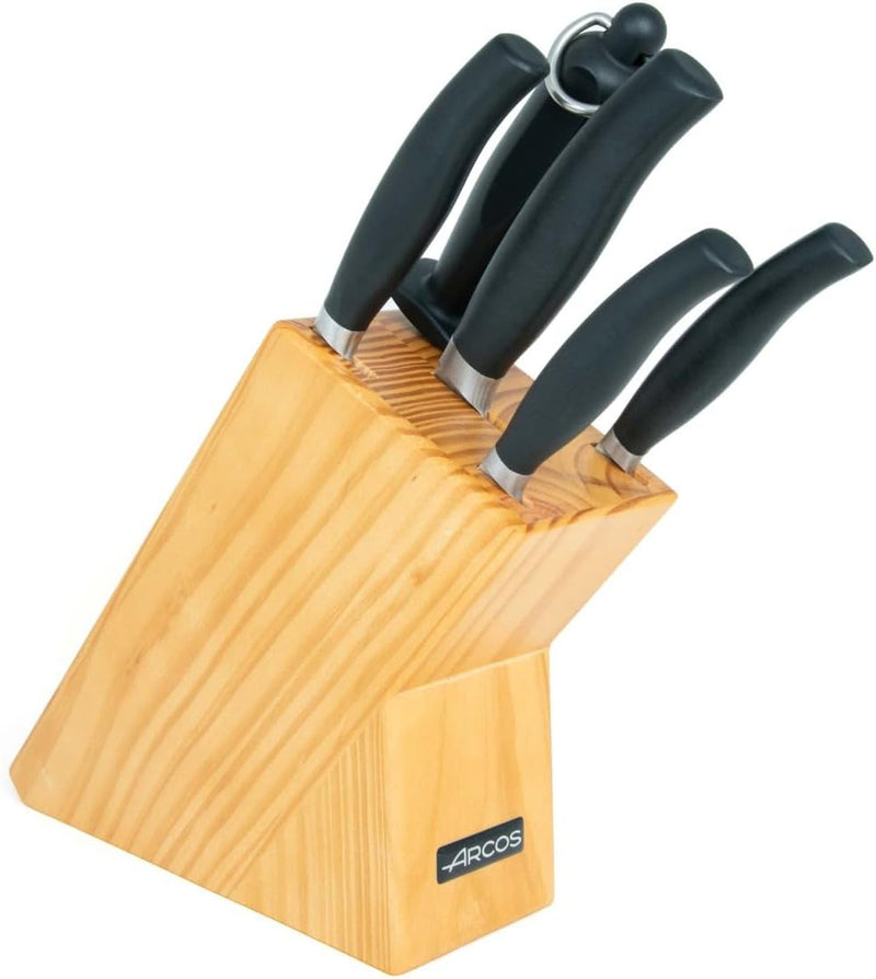 Arcos Clara Series - 5 Pc. Knife Block Set, Includes Sharpening Steel
