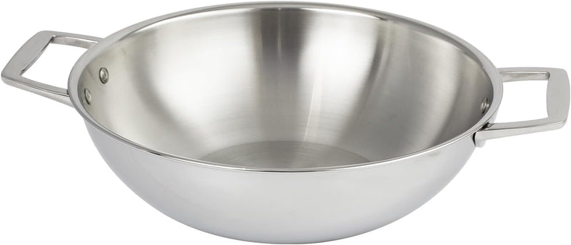 Cristel Castel'Pro Ultraply - 13.5" Wok w/2-Side Handles