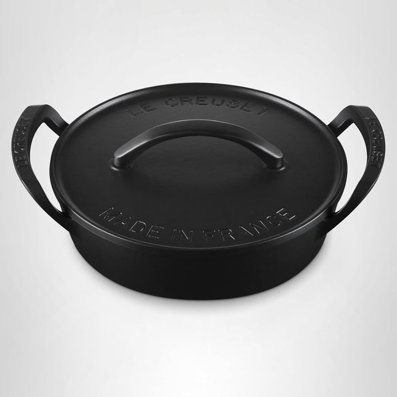 Le Creuset 3.5 Qt. Round Utility Pan - Alpine Outdoor Collection - Matte Black