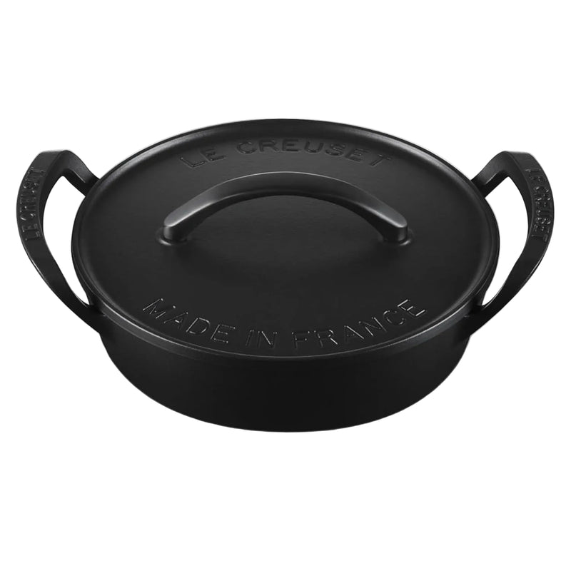 Le Creuset 3.5 Qt. Round Utility Pan - Alpine Outdoor Collection - Matte Black
