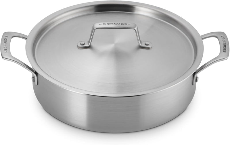 Le Creuset 4 1/2 Qt. Essential Stainless Steel Rondeau Pan w/Lid