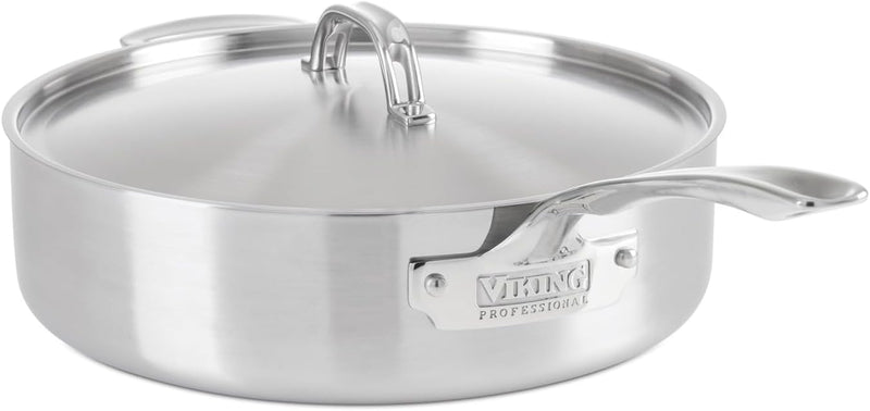 Viking 5-Ply Professional - 6.4 Qt. Saute Pan w/Lid - Satin Finish