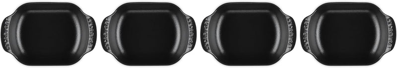 Le Creuset Set of 4 - 1/3 Qt. Mini Rectangular Baker - Gourmand Collection - Matte Black