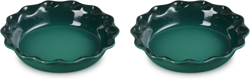 Le Creuset Set of 2 - 9" Heritage Fluted Pie Dish - Artichaut
