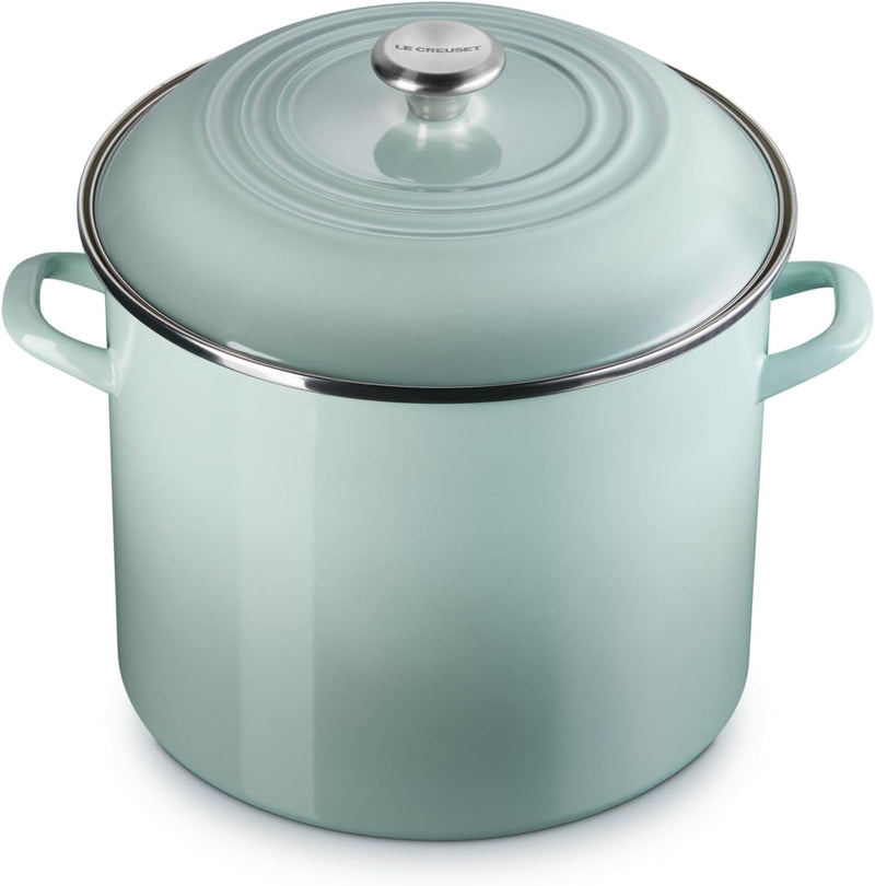 Le Creuset 16 Qt. Traditional Stockpot w/SS Knob - Sea Salt