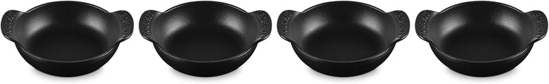 Le Creuset Set of 4 - 1/3 Qt. Mini Round Braiser - Gourmand Collection - Matte Black