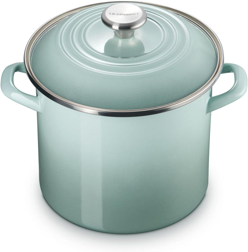 Le Creuset 8 Qt. Traditional Stockpot w/SS Knob - Sea Salt