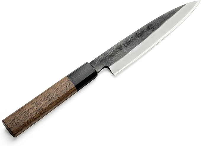 Kikuichi KURO Series Kurouchi Carbon Steel Clad - 7" Santoku Knife