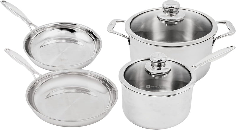 Swiss Diamond - 6 Pc. Premium Clad Stainless Steel Cookware Set