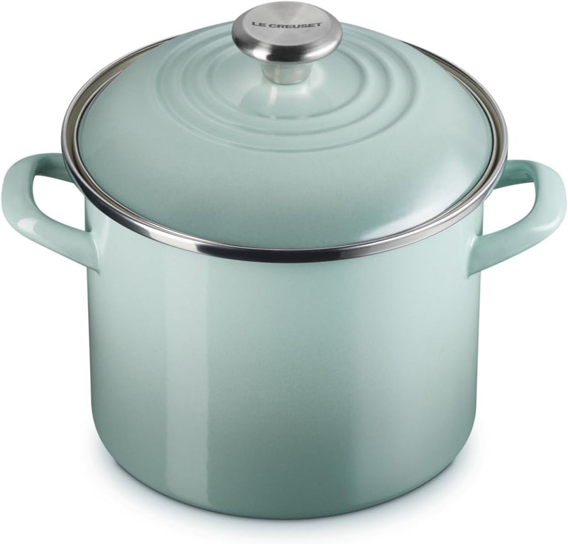 Le Creuset 6 Qt. Traditional Stockpot w/SS Knob - Sea Salt