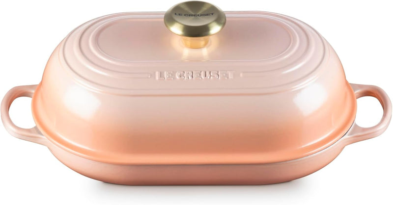 Le Creuset 11 1/2" / 1.5 Qt. Signature Enameled Cast Iron Oval Bread Oven - Peche
