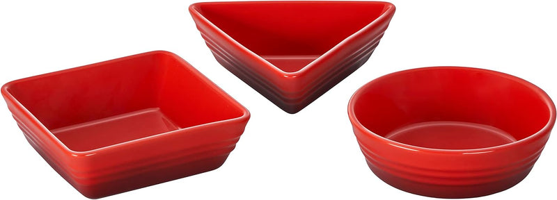Le Creuset Set of 3 Tapas Dishes - Cerise