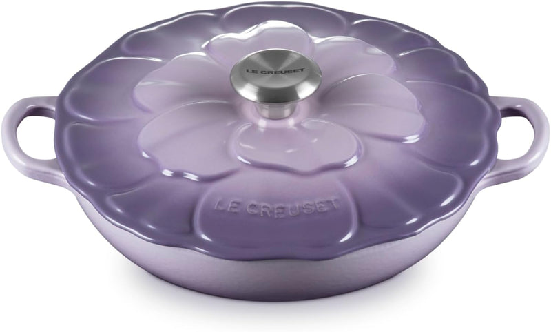 Le Creuset 2 1/4 Qt. Enameled Cast Iron Signature Petal Braiser w/Stainless Steel Knob - Provence