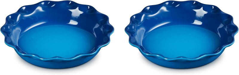 Le Creuset Set of 2 - 9" Heritage Fluted Pie Dish - Marseille
