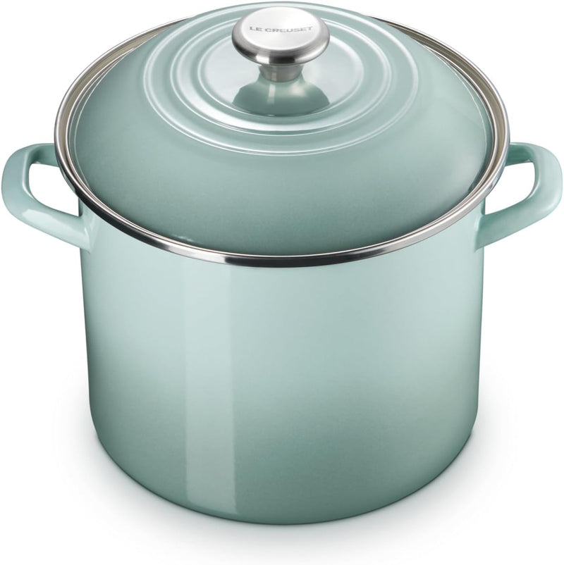 Le Creuset 10 Qt. Traditional Stockpot w/SS Knob - Sea Salt