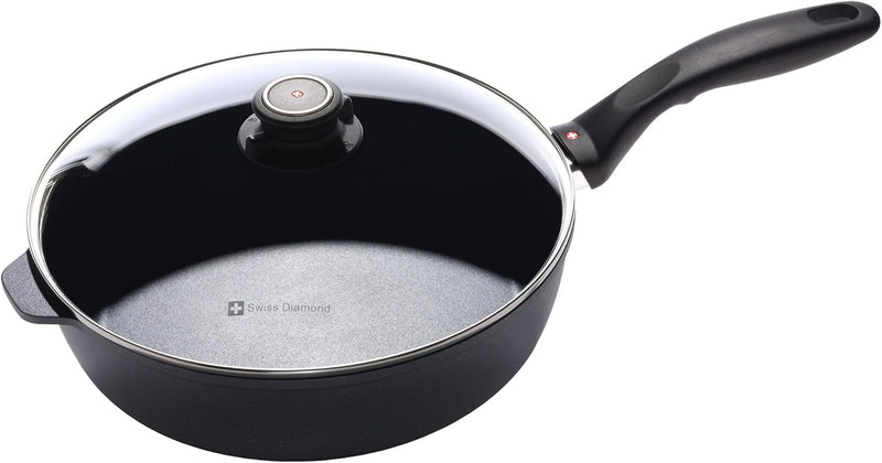 Swiss Diamond - 3.8 Qt. XD+ Diamond Nonstick Saute Pan w/Glass Lid