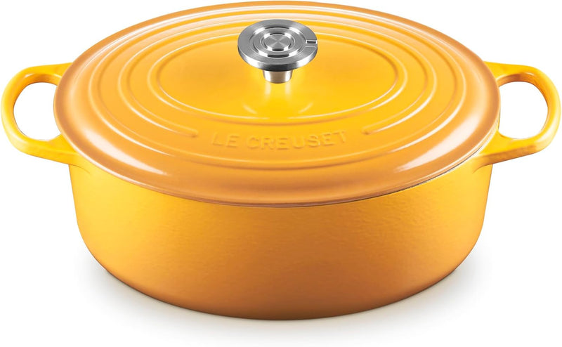 Le Creuset 6 3/4 Qt. Signature Oval Dutch Oven w/Crucible SS Knob - Nectar