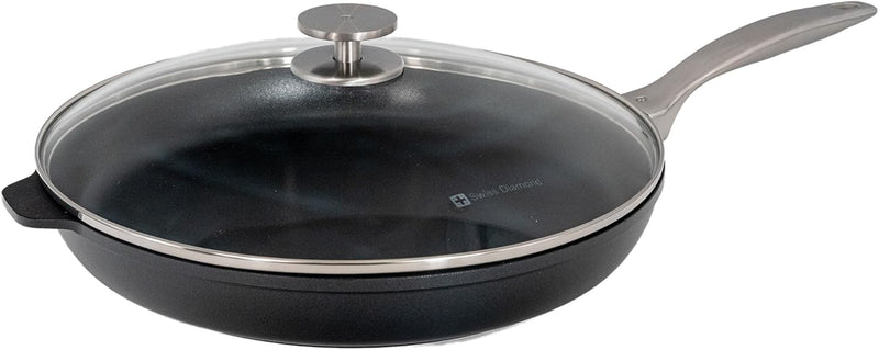 Swiss Diamond - 12.5" CHD Nonstick Fry Pan w/Glass Lid