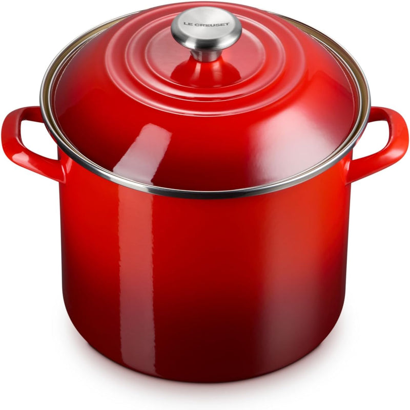 Le Creuset 10 Qt. Traditional Stockpot w/SS Knob - Cerise