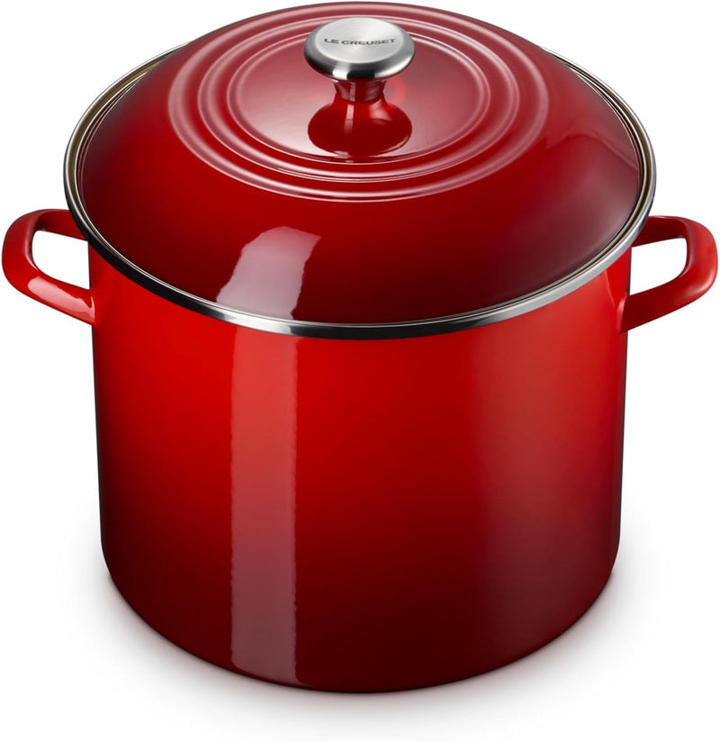 Le Creuset 16 Qt. Traditional Stockpot w/SS Knob - Cerise