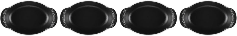 Le Creuset Set of 4 - 1/3 Qt. Mini Oval Baker - Gourmand Collection - Matte Black