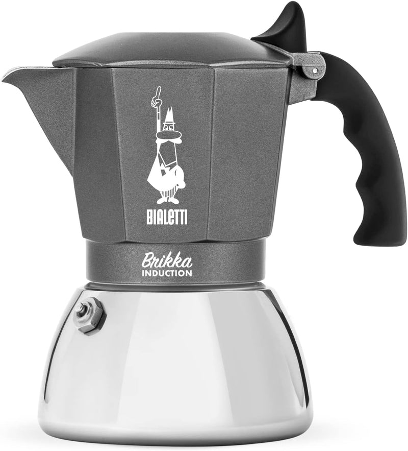 Bialetti Brikka Induction Stovetop Espresso Maker 4 Cups - Anthracite