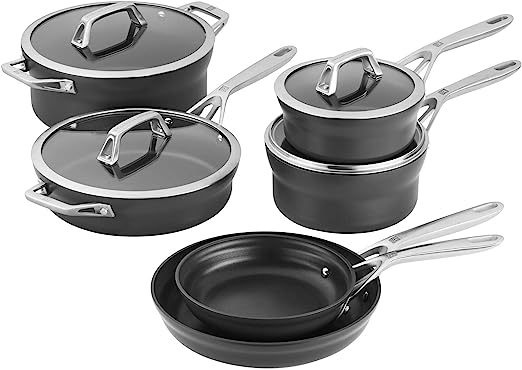 Henckels Motion - 10 Pc. Aluminum Hard Anodized Nonstick Cookware Set