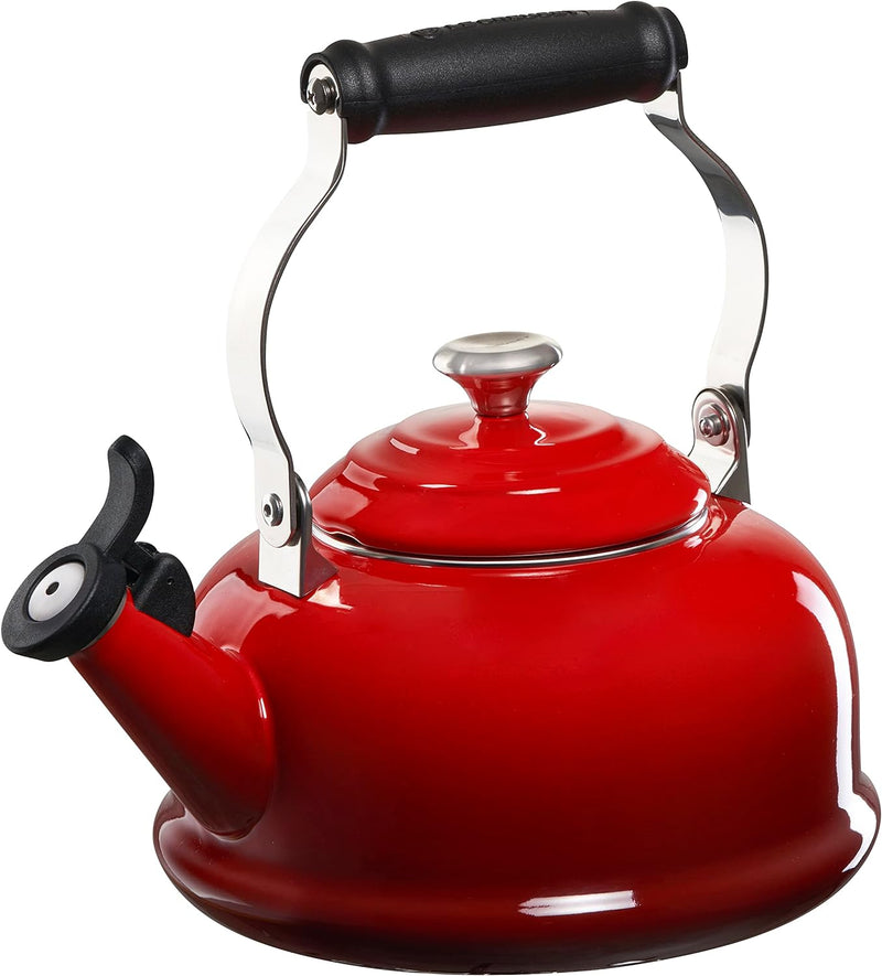 Le Creuset 1 7/10 Qt. Whistling Kettle w/Stainless Steel Knob - Cerise