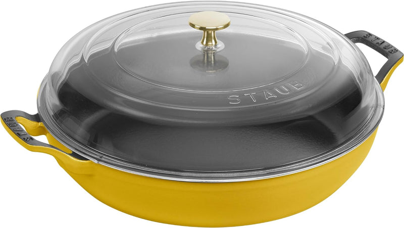 Staub Braiser w/Glass Lid - 3 1/2 Qt. - Citron